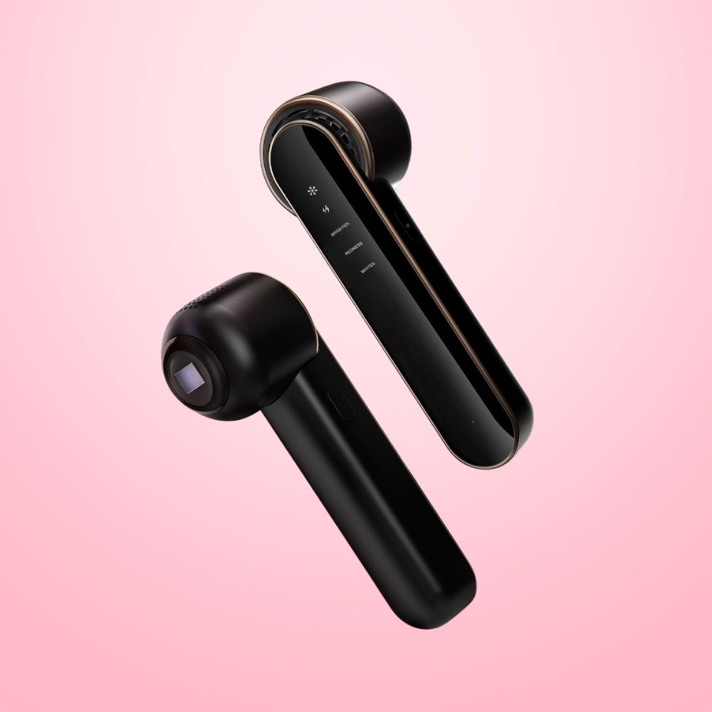 Dainty Dewy skincare device elegantly displayed.