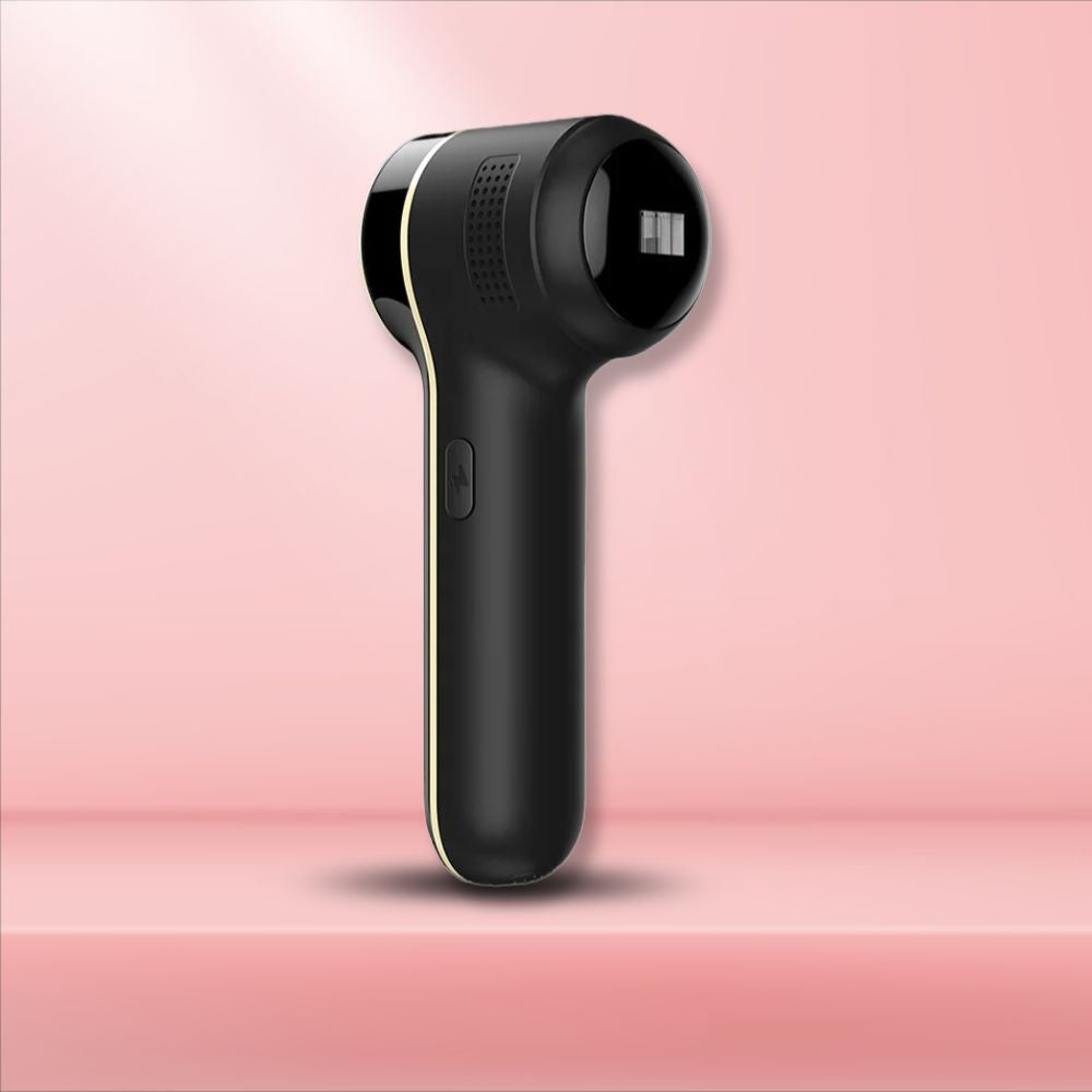 Dainty Dewy skincare device elegantly displayed in a minimalist frame setup